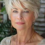 coupe de cheveux court femme 60 ans avec m&egrave;ches