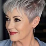 coupe de cheveux court femme 60 ans avec m&egrave;ches