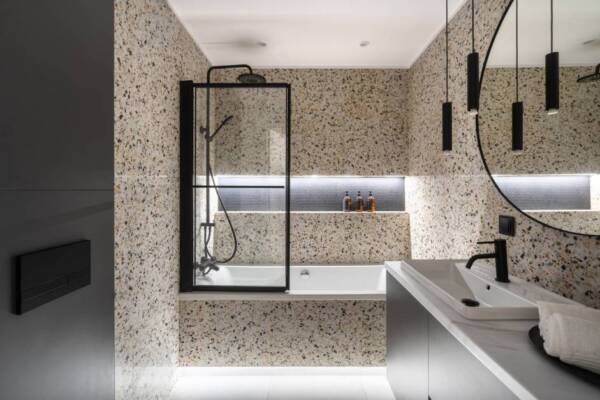 carrelage mural en terrazzo