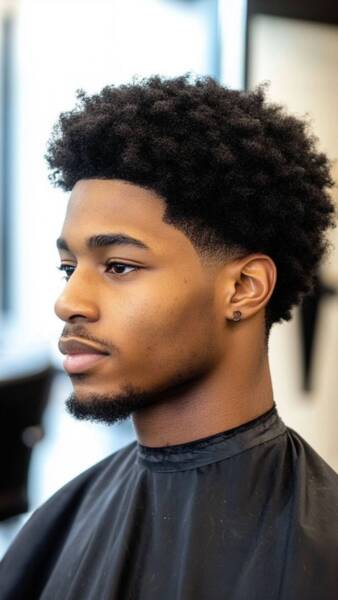 coiffure afro homme
