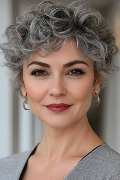 coupe cheveux fris&eacute;s femme 50 ans