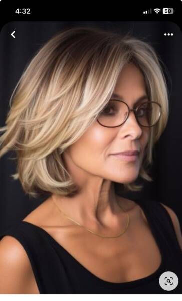 coupe dégradée pour femme de 60 ans