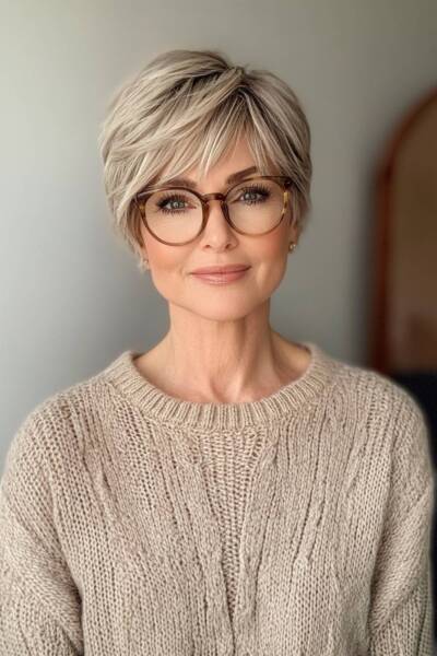 coupe femme 50 ans lunettes