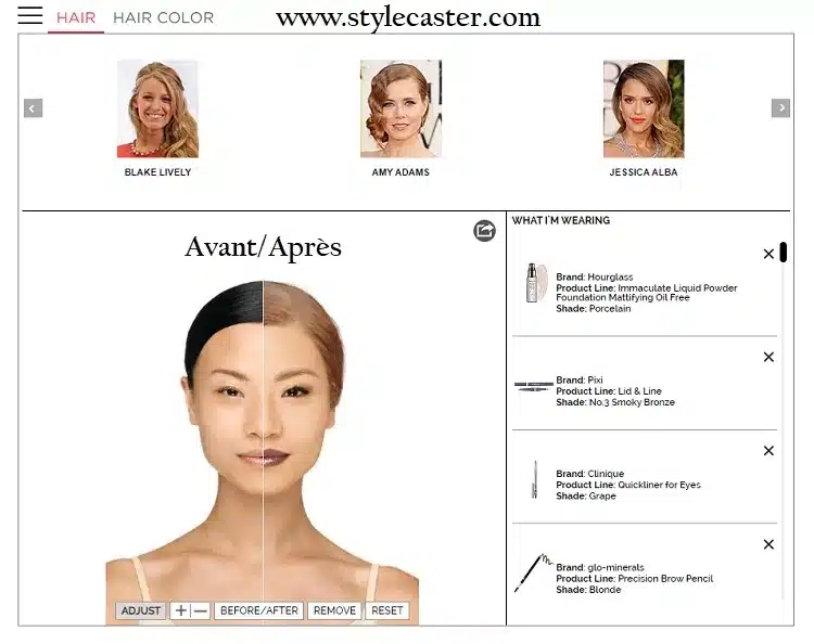 simulateur coiffure en ligne