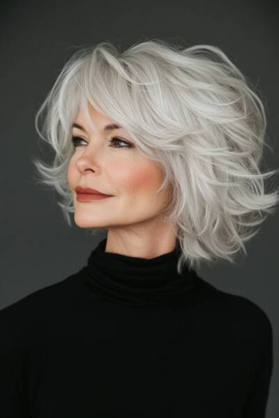 coupe dégradée pour femme de 60 ans