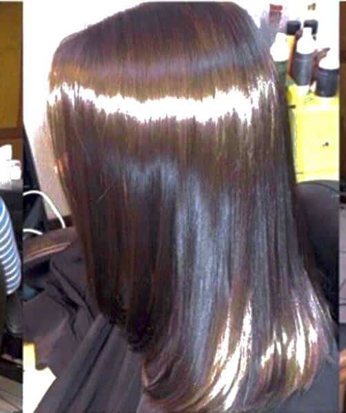 Cheveux brillants miroir