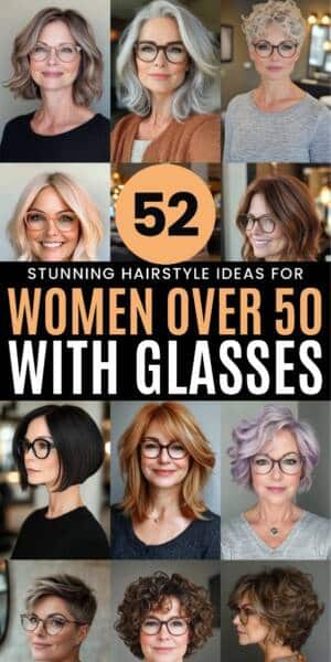 Coupe courte femme 50 ans lunettes