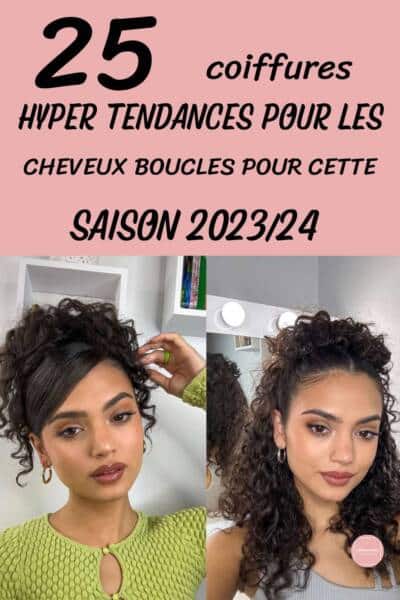 Coiffure cheveux bouclés femme