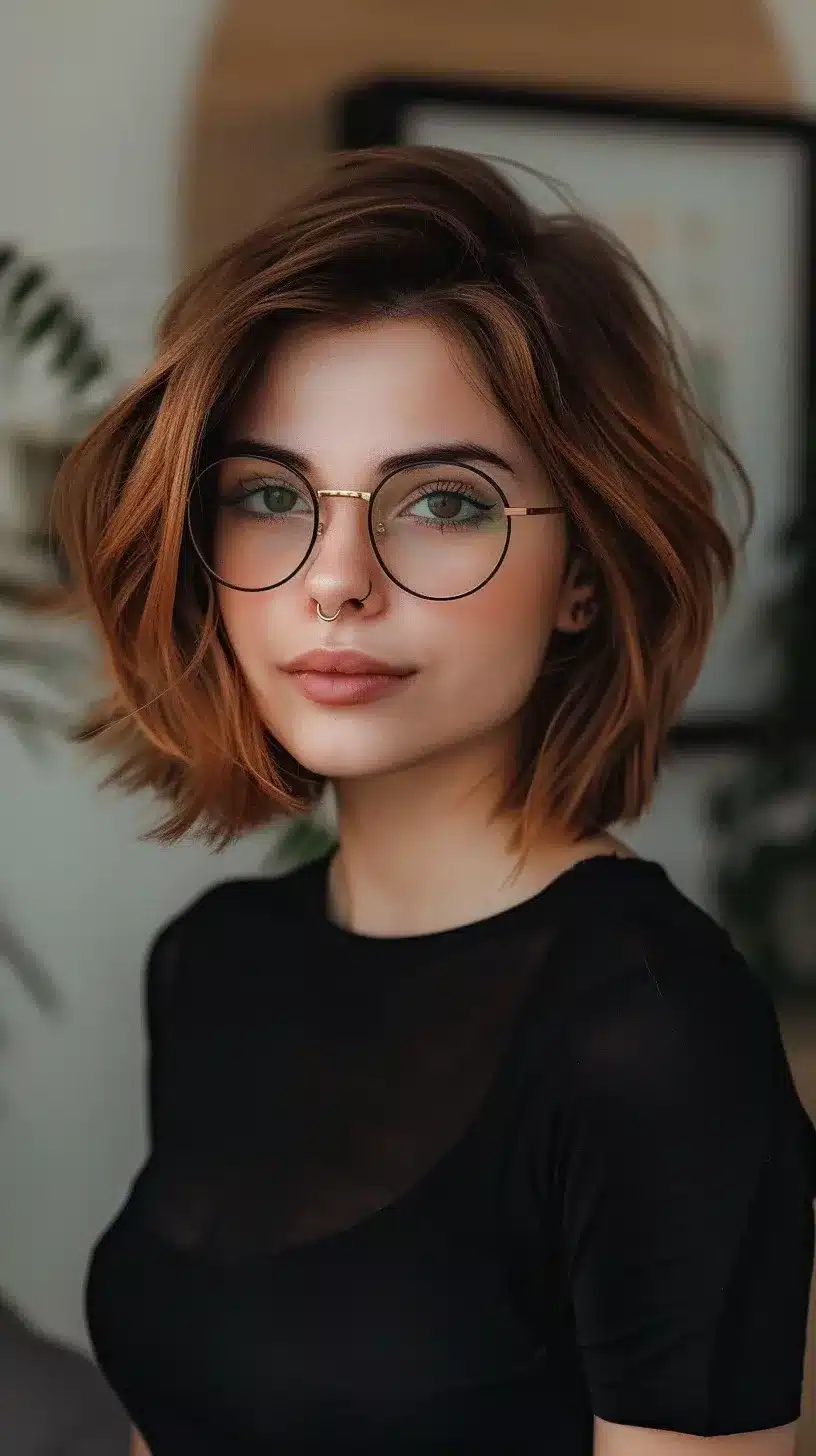 Coupe courte femme 50 ans lunettes
