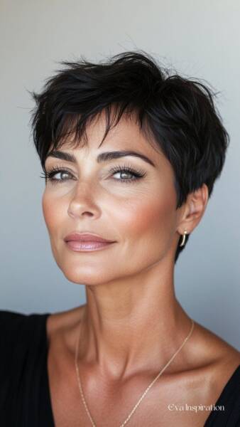 Coupe courte femme confiance