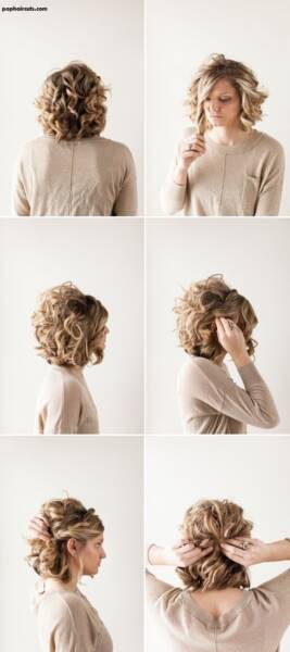 Coiffure cheveux bouclés femme